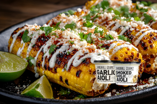 Mexican-Style BBQ Corn with Aioli, Feta & Parmesan - Cannonhill Gourmet