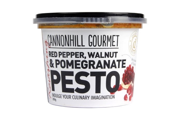 RED PEPPER, WALNUT & POMMEGRANATE PESTO. (fun) - Cannonhill Gourmet