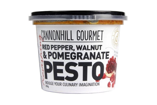 RED PEPPER, WALNUT & POMMEGRANATE PESTO. (fun) - Cannonhill Gourmet